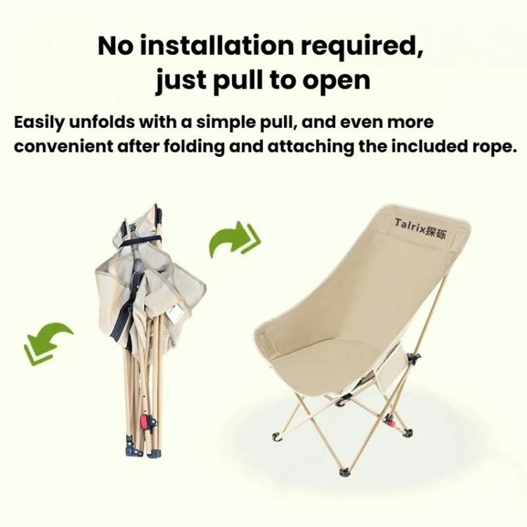 Talrix Sedia da campeggio portatile pieghevole per esterni, ideale per la spiaggia., Classic Black, Classic Gold, Tall Black, Tall Gold, 3-Level Adjustable Black, 3-Level Adjustable Gold, With Leg Rest Black, With Leg Rest Gold