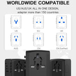 Adattatore da viaggio 3 USB + presa universale Type-C