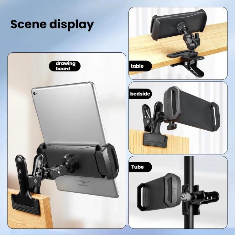 Morsetto a sfera metallico regolabile per dipingere, ricalcare su tavoli da disegno e cavalletti, U01Z5, U01Z5+B2 Phone Clip, U01Z5+B5 Phone Clip, U01Z5+H2 Phone/Tablet Clip, U01Z5+H6 Phone/Tablet Clip