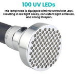 Rilevatore di banconote a LED in lega di alluminio con torcia UV da 100 LED