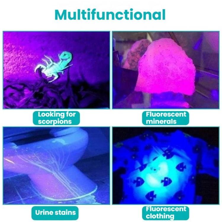 Rilevatore di banconote a LED in lega di alluminio con torcia UV da 100 LED