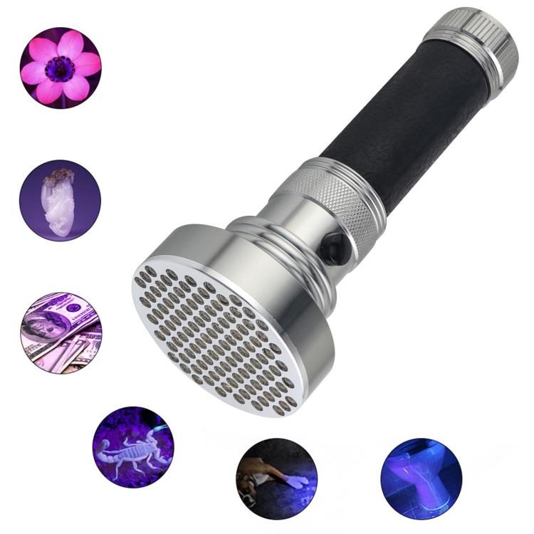 Rilevatore di banconote a LED in lega di alluminio con torcia UV da 100 LED