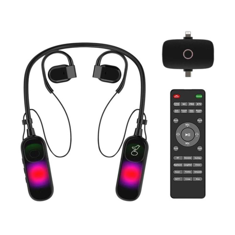 Cuffie multifunzione per trasmissioni in diretta con scheda audio e microfono wireless da collo., G10T