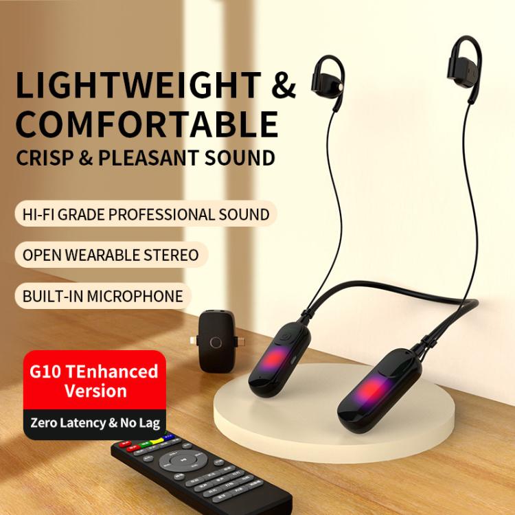 Cuffie multifunzione per trasmissioni in diretta con scheda audio e microfono wireless da collo., G10T