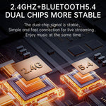 Cuffie multifunzione per trasmissioni in diretta con scheda audio e microfono wireless da collo., G10T