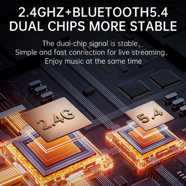 Cuffie multifunzione per trasmissioni in diretta con scheda audio e microfono wireless da collo., G10T