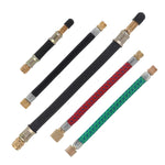 10 pezzi Tubo flessibile di prolunga in gomma per pompa da bicicletta con bocca US, Black 10cm, Black 12cm, Red 12.5cm, Green 12.5cm, Black 19cm