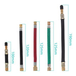 10 pezzi Tubo flessibile di prolunga in gomma per pompa da bicicletta con bocca US, Black 10cm, Black 12cm, Red 12.5cm, Green 12.5cm, Black 19cm