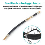 10 pezzi Tubo flessibile di prolunga in gomma per pompa da bicicletta con bocca US, Black 10cm, Black 12cm, Red 12.5cm, Green 12.5cm, Black 19cm