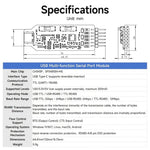 Modulo convertitore seriale multiprotocollo USB YAHBOOM per STM32, ESP32, Raspberry Pi, Module, Module + DuPont Wire, Module + DuPont wire + Type-C