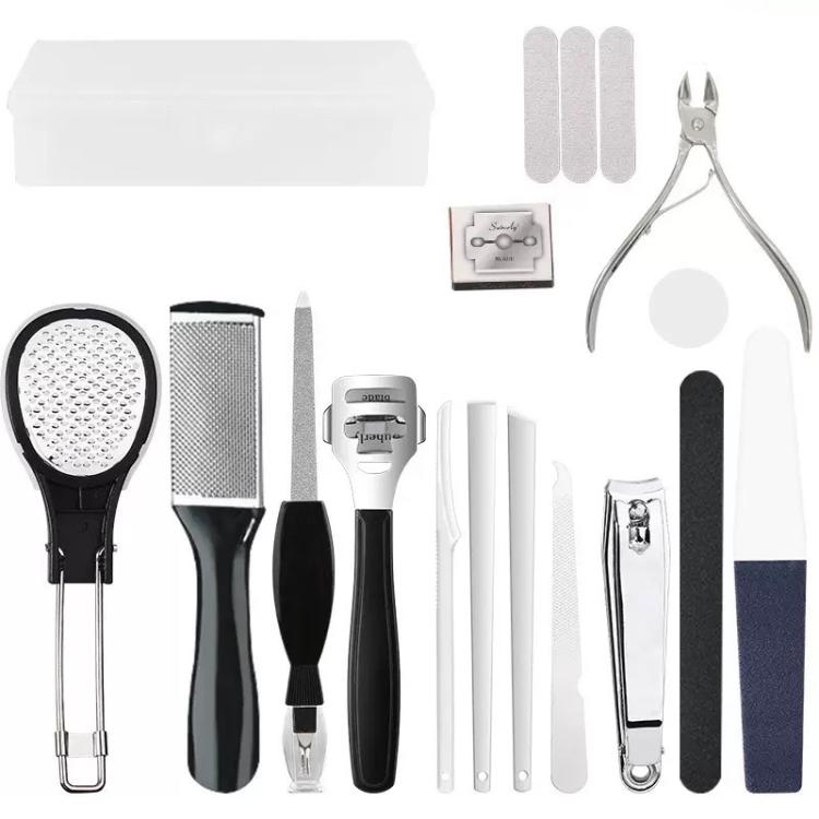 Kit per la cura dei piedi per la rimozione di calli e pelle morta. Set completo per pedicure., 17 In 1, 20 In 1, 23 In 1, 27 In 1