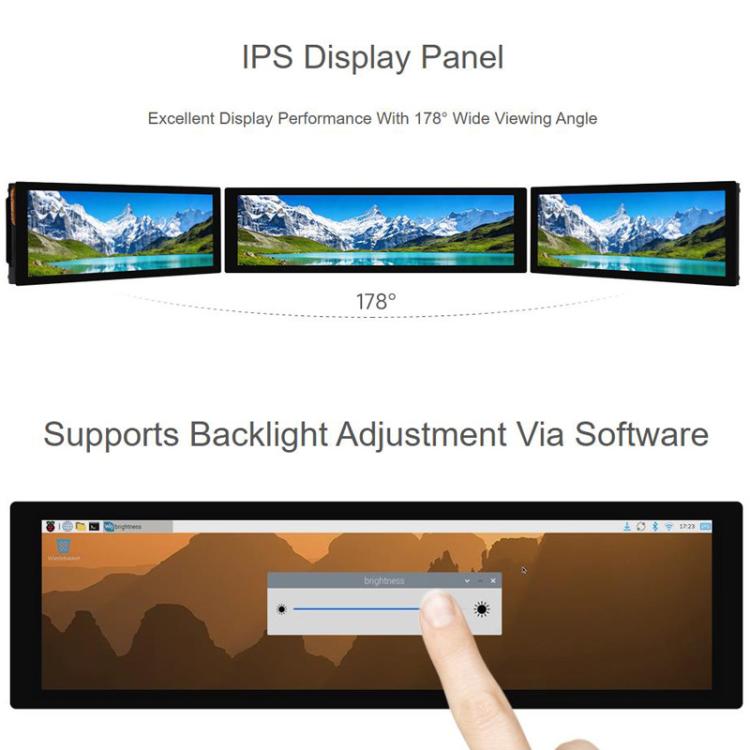 Display touch capacitivo 8,8" IPS Waveshare 33641