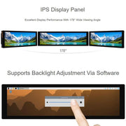 Display touch capacitivo DSI da 8,8 pollici, pannello IPS, multi-touch a 10 punti, supporta la regolazione della retroilluminazione tramite software., Waveshare 33641