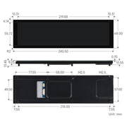 Display touch capacitivo DSI da 8,8 pollici, pannello IPS, multi-touch a 10 punti, supporta la regolazione della retroilluminazione tramite software., Waveshare 33641