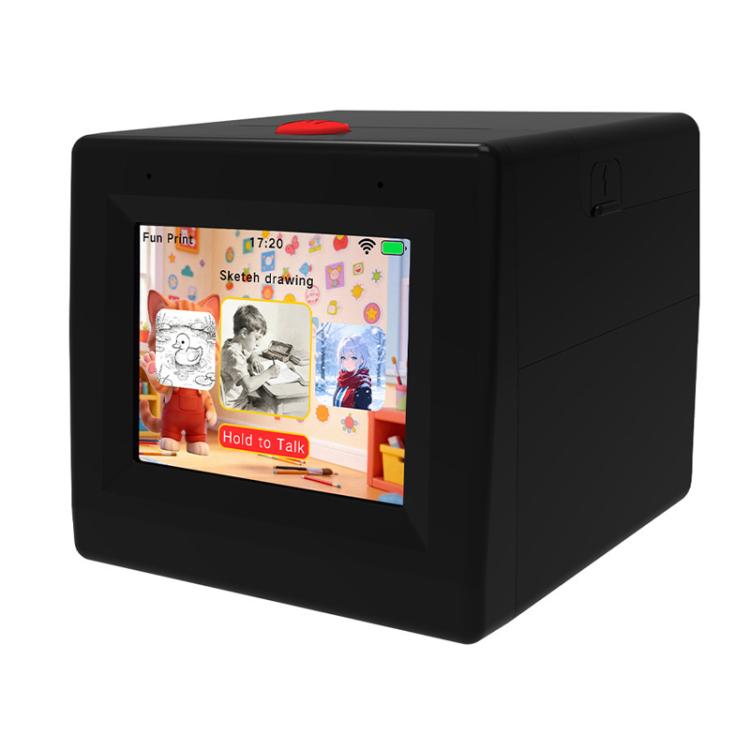 Mini stampante termica wireless Q15 AI con schermo da 3,5 pollici e funzione di riconoscimento vocale.