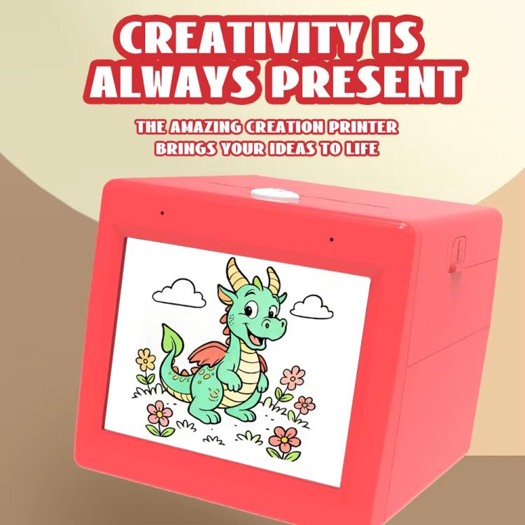 Mini stampante termica wireless Q15 AI con schermo da 3,5 pollici e funzione di riconoscimento vocale.