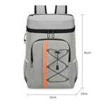 Zaino termico Vanaheimr da 20 litri con rivestimento interno in lamina di alluminio, design multi-tasca e strisce riflettenti.