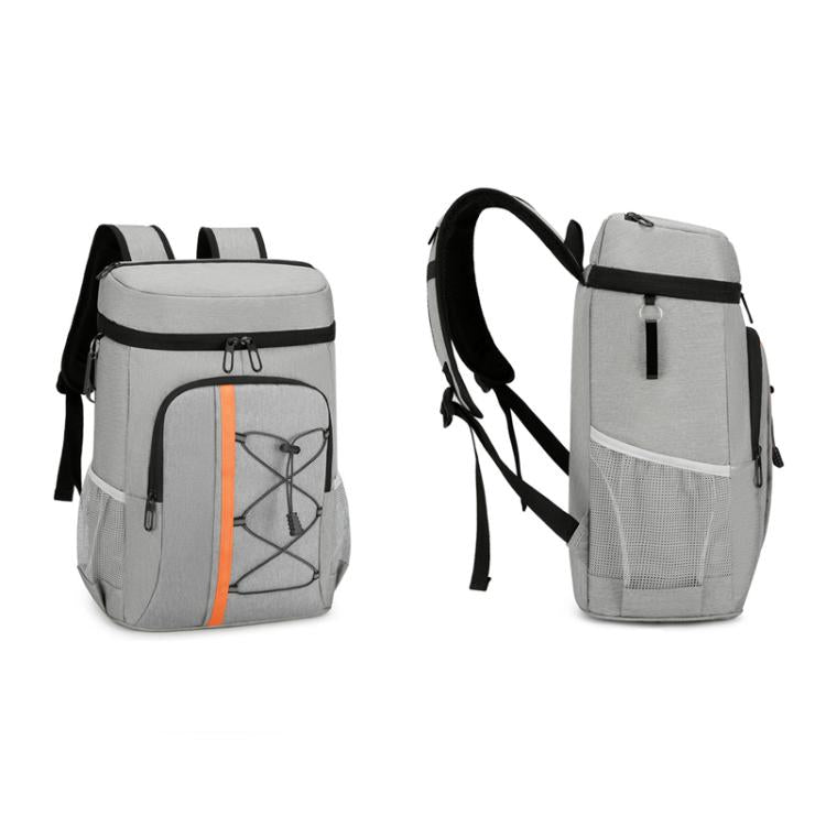 Zaino termico Vanaheimr da 20 litri con rivestimento interno in lamina di alluminio, design multi-tasca e strisce riflettenti.