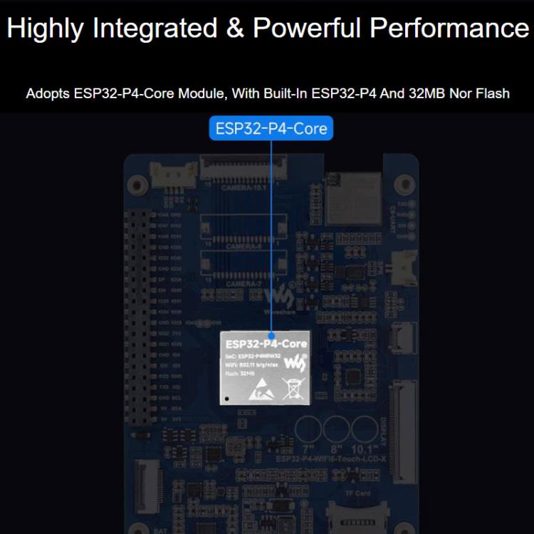 Waveshare ESP32-P4-WIFI6 Display Touch 7-10.1 pollici