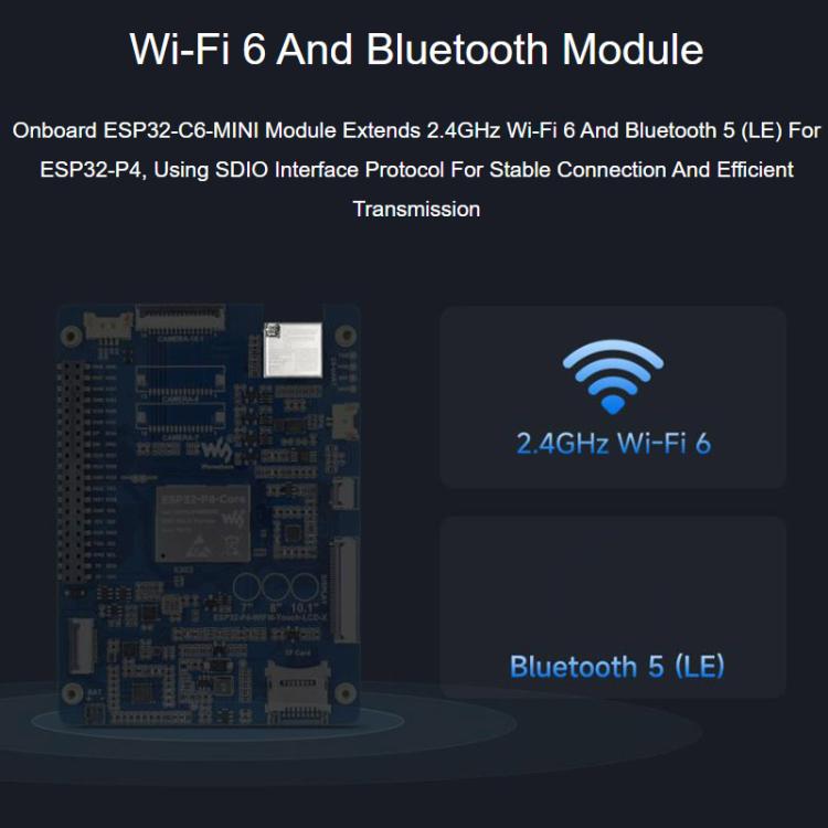 Waveshare ESP32-P4-WIFI6 Display Touch 7-10.1 pollici