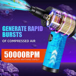 Ventilatore turbo portatile senza fili con aspirapolvere e 5 ugel
