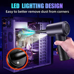 Ventilatore turbo portatile senza fili con aspirapolvere e 5 ugel
