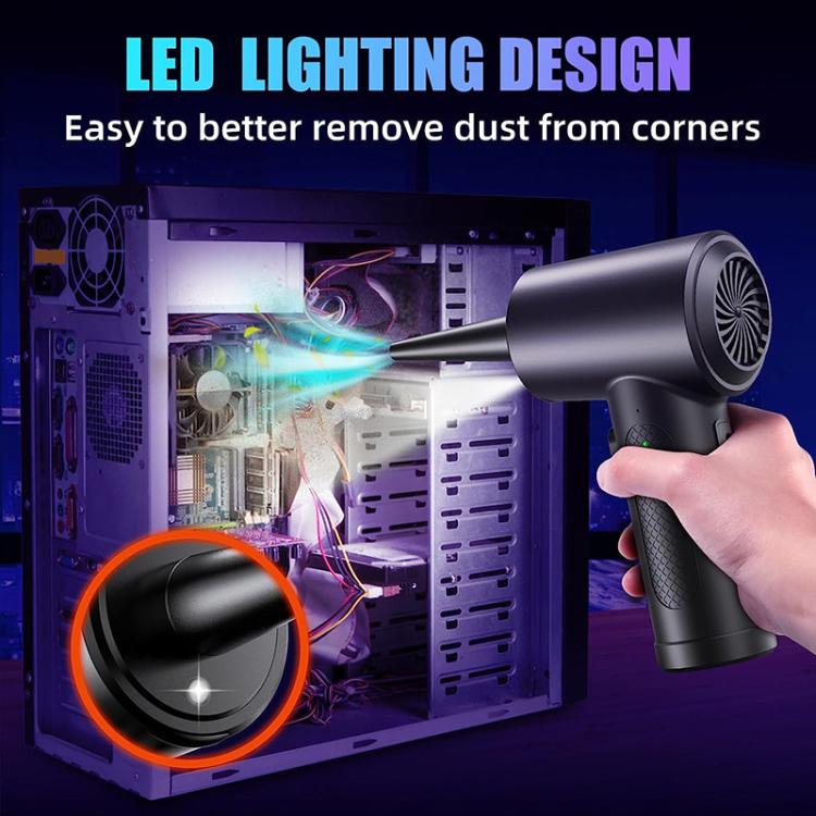 Ventilatore turbo portatile senza fili con aspirapolvere e 5 ugel