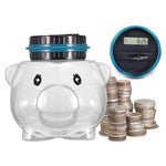Salvadanaio elettronico contamonete da 1,6 litri, US Dollar, Euro, British Pound, Taiwan Dollar, Japanese Yen, Mexican Peso, Canadian Dollar, Swiss Franc, Polish Z?oty, Russian Ruble
