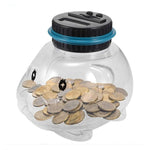 Salvadanaio elettronico contamonete da 1,6 litri, US Dollar, Euro, British Pound, Taiwan Dollar, Japanese Yen, Mexican Peso, Canadian Dollar, Swiss Franc, Polish Z?oty, Russian Ruble