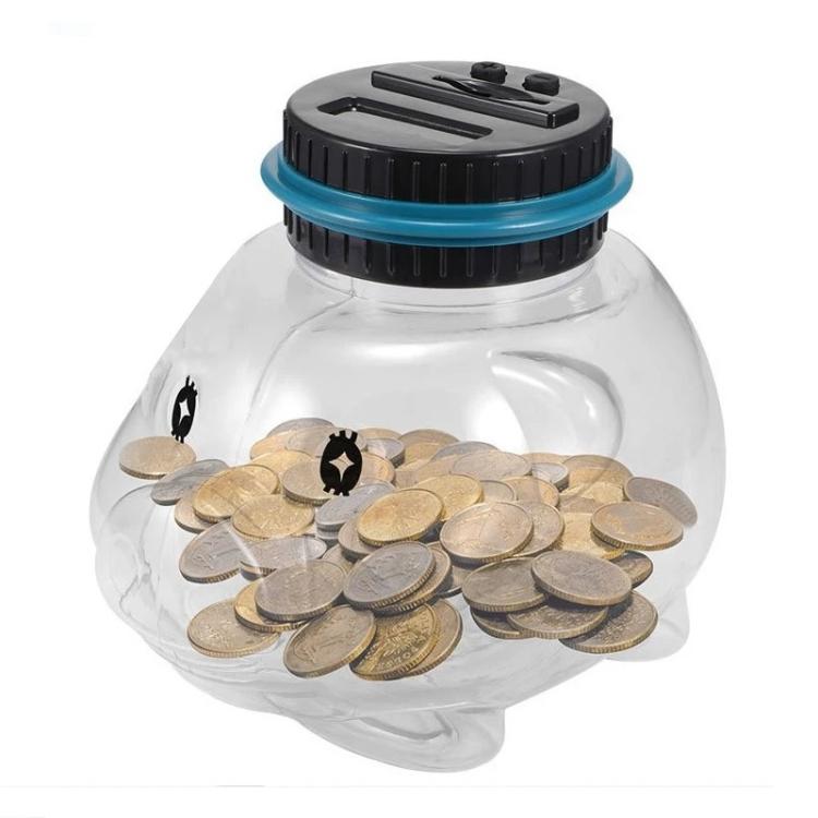 Salvadanaio elettronico contamonete da 1,6 litri, US Dollar, Euro, British Pound, Taiwan Dollar, Japanese Yen, Mexican Peso, Canadian Dollar, Swiss Franc, Polish Z?oty, Russian Ruble