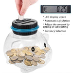 Salvadanaio elettronico contamonete da 1,6 litri, US Dollar, Euro, British Pound, Taiwan Dollar, Japanese Yen, Mexican Peso, Canadian Dollar, Swiss Franc, Polish Z?oty, Russian Ruble