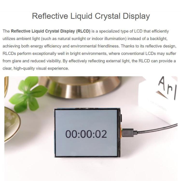Scheda di sviluppo ESP32-S3 con display RLCD a riflessione completa da 4,2 pollici, supporto per comunicazione dual-mode Wi-Fi e BLE, senza batteria., 33507