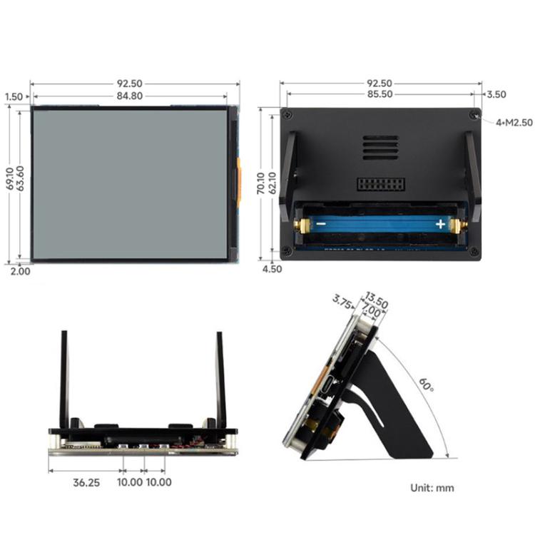 Scheda di sviluppo ESP32-S3 con display RLCD a riflessione completa da 4,2 pollici, supporto per comunicazione dual-mode Wi-Fi e BLE, senza batteria., 33507