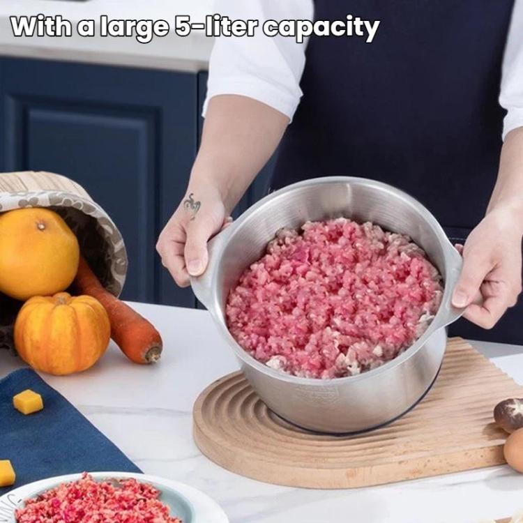 Tritacarne in acciaio inox 5 litri robot cucina