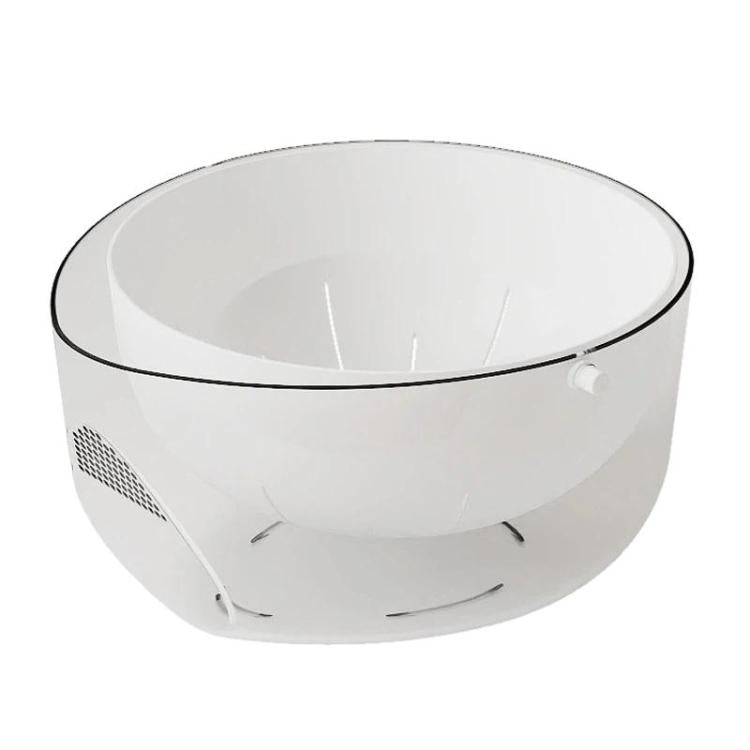 Cestello a doppio strato per lavare e scolare frutta e verdura, ideale per la cucina domestica e per scolare il riso., Transparent White
