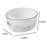 Cestello a doppio strato per lavare e scolare frutta e verdura, ideale per la cucina domestica e per scolare il riso., Transparent White
