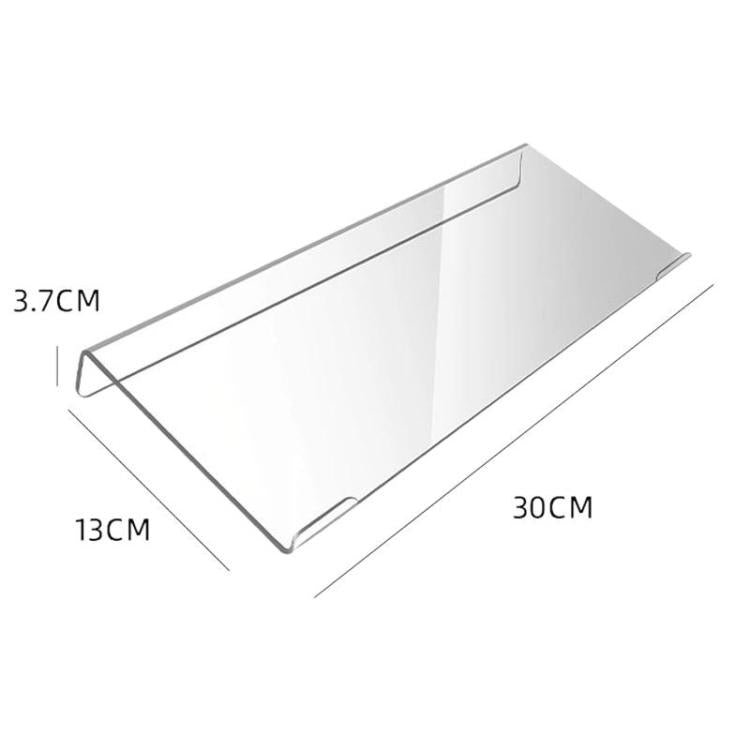 Supporto per tastiera da scrivania in acrilico, mensola per computer e staffa di supporto per la digitazione, Small, Large, Small With Anti-Slip Strip, Large With Anti-Slip Strip