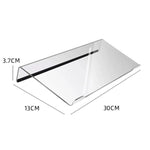 Supporto per tastiera da scrivania in acrilico, mensola per computer e staffa di supporto per la digitazione, Small, Large, Small With Anti-Slip Strip, Large With Anti-Slip Strip