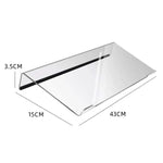 Supporto per tastiera da scrivania in acrilico, mensola per computer e staffa di supporto per la digitazione, Small, Large, Small With Anti-Slip Strip, Large With Anti-Slip Strip