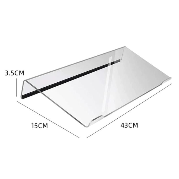 Supporto per tastiera da scrivania in acrilico, mensola per computer e staffa di supporto per la digitazione, Small, Large, Small With Anti-Slip Strip, Large With Anti-Slip Strip