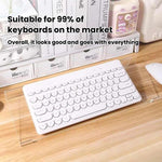 Supporto per tastiera da scrivania in acrilico, mensola per computer e staffa di supporto per la digitazione, Small, Large, Small With Anti-Slip Strip, Large With Anti-Slip Strip