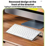 Supporto per tastiera da scrivania in acrilico, mensola per computer e staffa di supporto per la digitazione, Small, Large, Small With Anti-Slip Strip, Large With Anti-Slip Strip