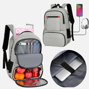 Vanaheimr Insulated 2-in-1 Backpack with Cooler Compartment & USB Port 15.6-inch Laptop Picnic Bag with Headphone Hole