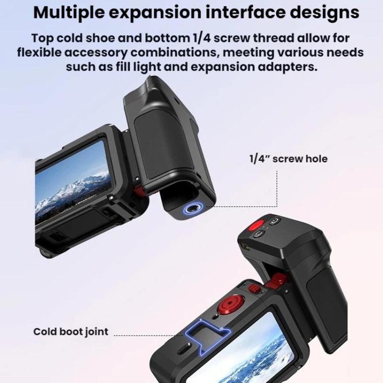 Impugnatura per fotografia di strada Flymile Bluetooth con base a sgancio rapido per DJI Osmo Action 5 Pro / 6
