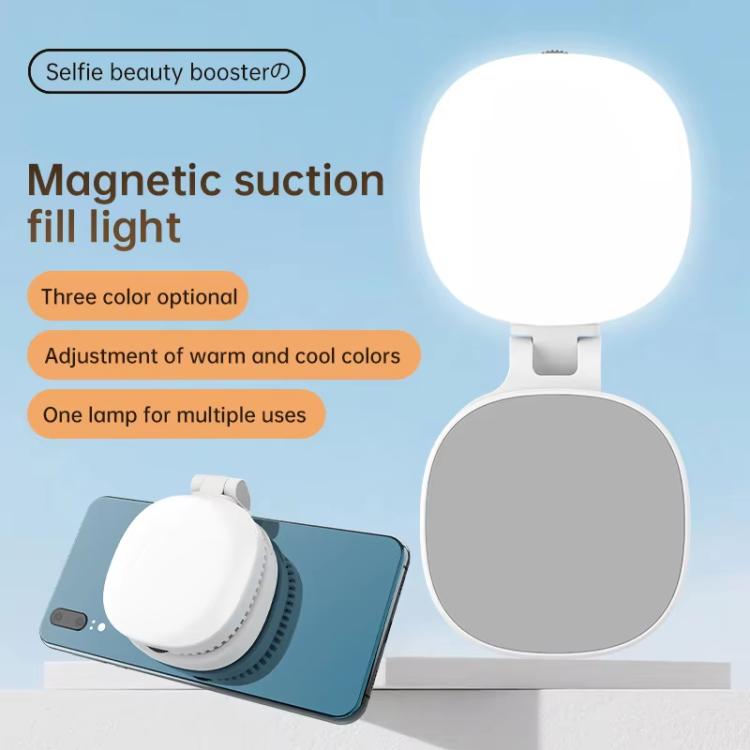 K10 Tri-Color Magnetic Phone Light Live Streaming Photography Beauty Light Portable Outdoor Pocket Selfie Lamp
