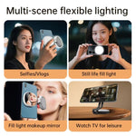 K10 Luce magnetica tricolore per telefono, ideale per streaming live, fotografia, bellezza, esterni, tascabile e selfie.