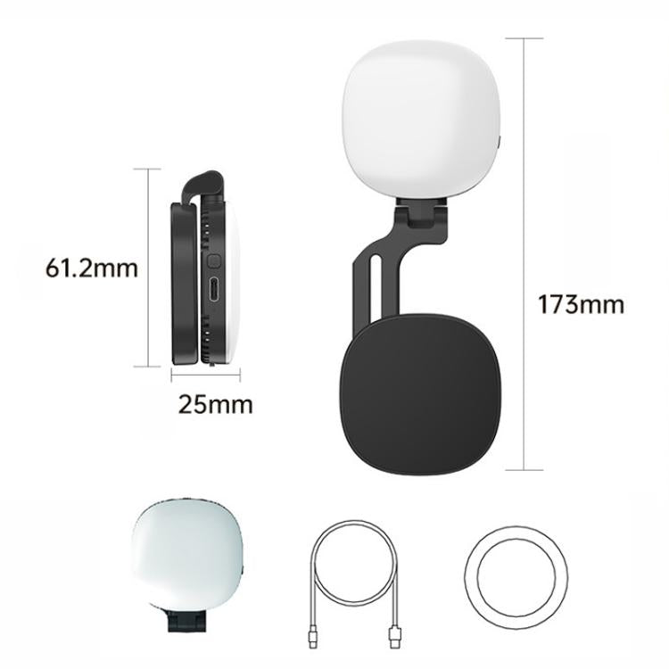 K10 Tri-Color Magnetic Phone Light Live Streaming Photography Beauty Light Portable Outdoor Pocket Selfie Lamp