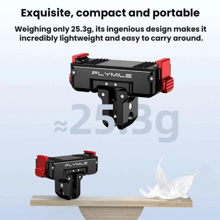 Adattatore a sgancio rapido magnetico Flymile per DJI Osmo 360 / Action 3 / 4 / 5 Pro, Aluminum Alloy