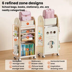 Carrello portaoggetti multifunzionale con cassetti e divisori, ripiano organizer a più livelli con ruote, 3 Layers Pink, 3 Layers Grey, 3 Layers White, 5 Layers Pink, 5 Layers Grey, 5 Layers White