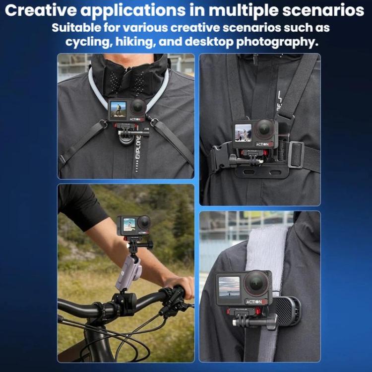 Adattatore a sgancio rapido magnetico Flymile per DJI Osmo 360 / Action 3 / 4 / 5 Pro, Plastic